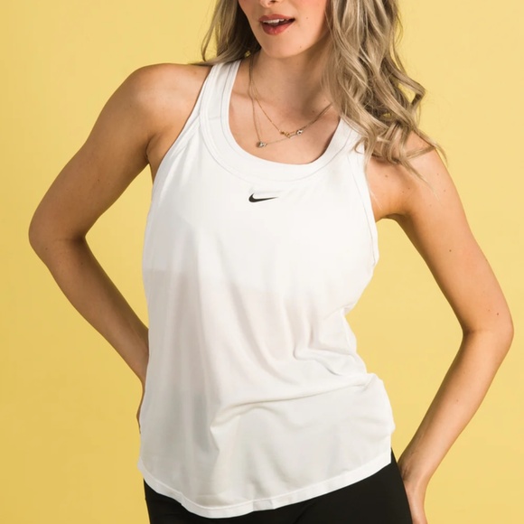 NIKE ONE PRO DRI-FIT TANK TOP WOMEN WHITE - Picture 1 of 4